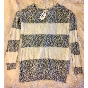 Nordstrom Navy & White Striped Sweater